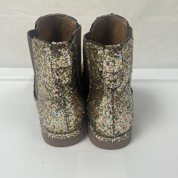 Jcrew Crewcuts Girls Chelsea Silver Glitter Boots - Picture 6 of 7